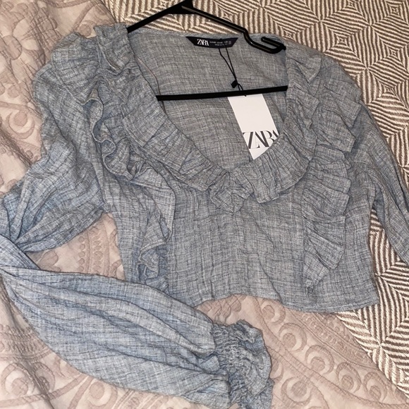 GREY ZARA LONG SLEEVES TOP - Picture 3 of 7